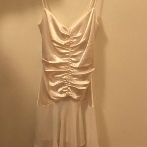 White, spaghetti strap dress